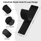 Heavy Duty Water-Resistant Self-Adhesive Double-Sided Hook-And-Loop Strips, Versatile Mounting Tape for Wall Hanging Picture Frames, Cable Organization (Home & Office Use)