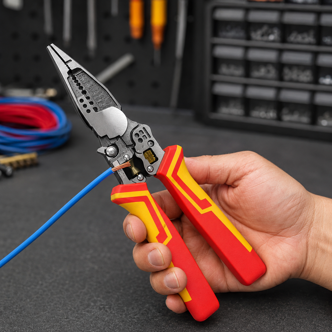 Multifunction wire tool stripping copper wire